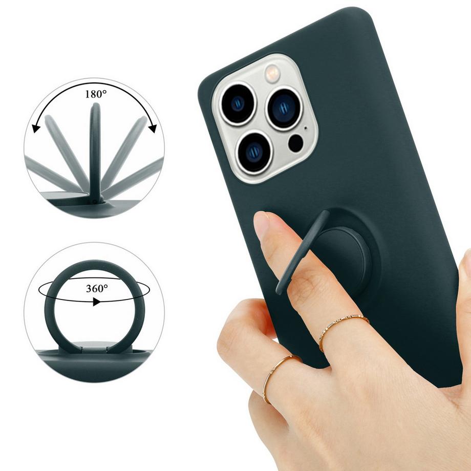 Cadorabo  Housse compatible avec Apple iPhone 14 PRO - Coque de protection en silicone TPU flexible avec anneau 