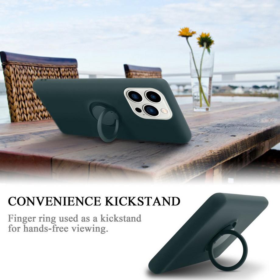 Cadorabo  Housse compatible avec Apple iPhone 14 PRO - Coque de protection en silicone TPU flexible avec anneau 