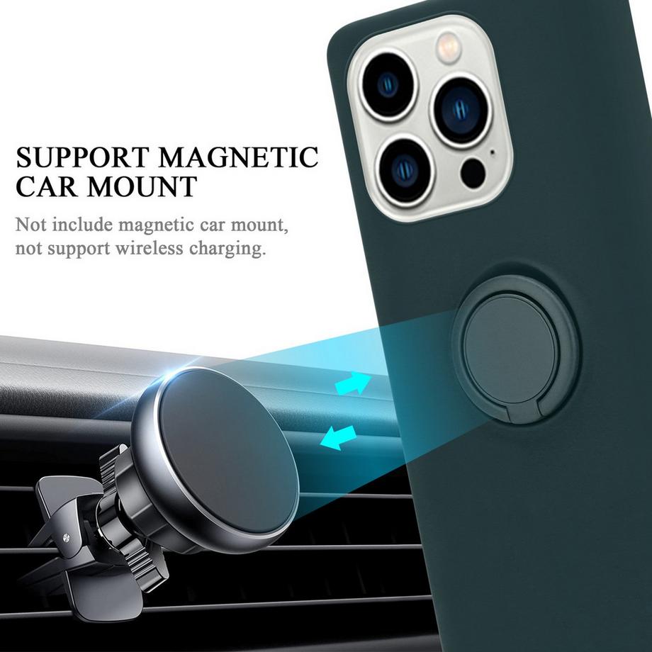 Cadorabo  Housse compatible avec Apple iPhone 14 PRO - Coque de protection en silicone TPU flexible avec anneau 