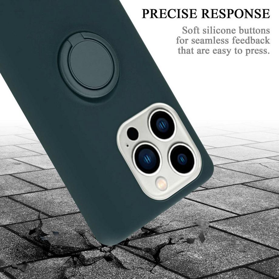 Cadorabo  Housse compatible avec Apple iPhone 14 PRO - Coque de protection en silicone TPU flexible avec anneau 