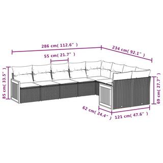 VidaXL Garten sofagarnitur poly-rattan  