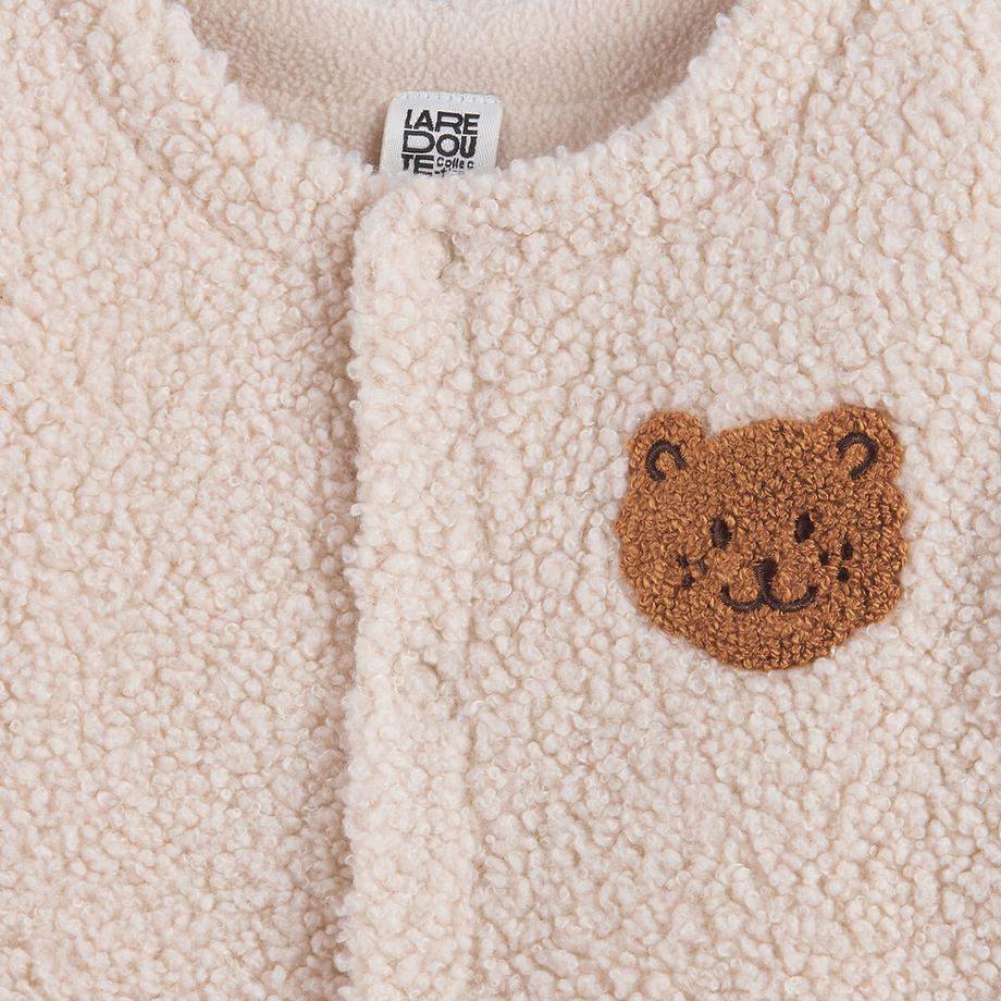 La Redoute Collections  Sherpa-Schlafoverall mit Bärenstickerei 