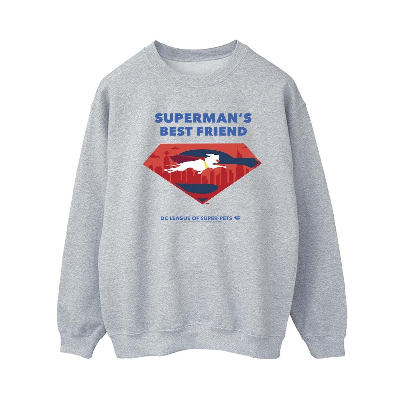 Image of Dc League Of Superpets Superman's Best Friend Sweatshirt Damen Grau XXL