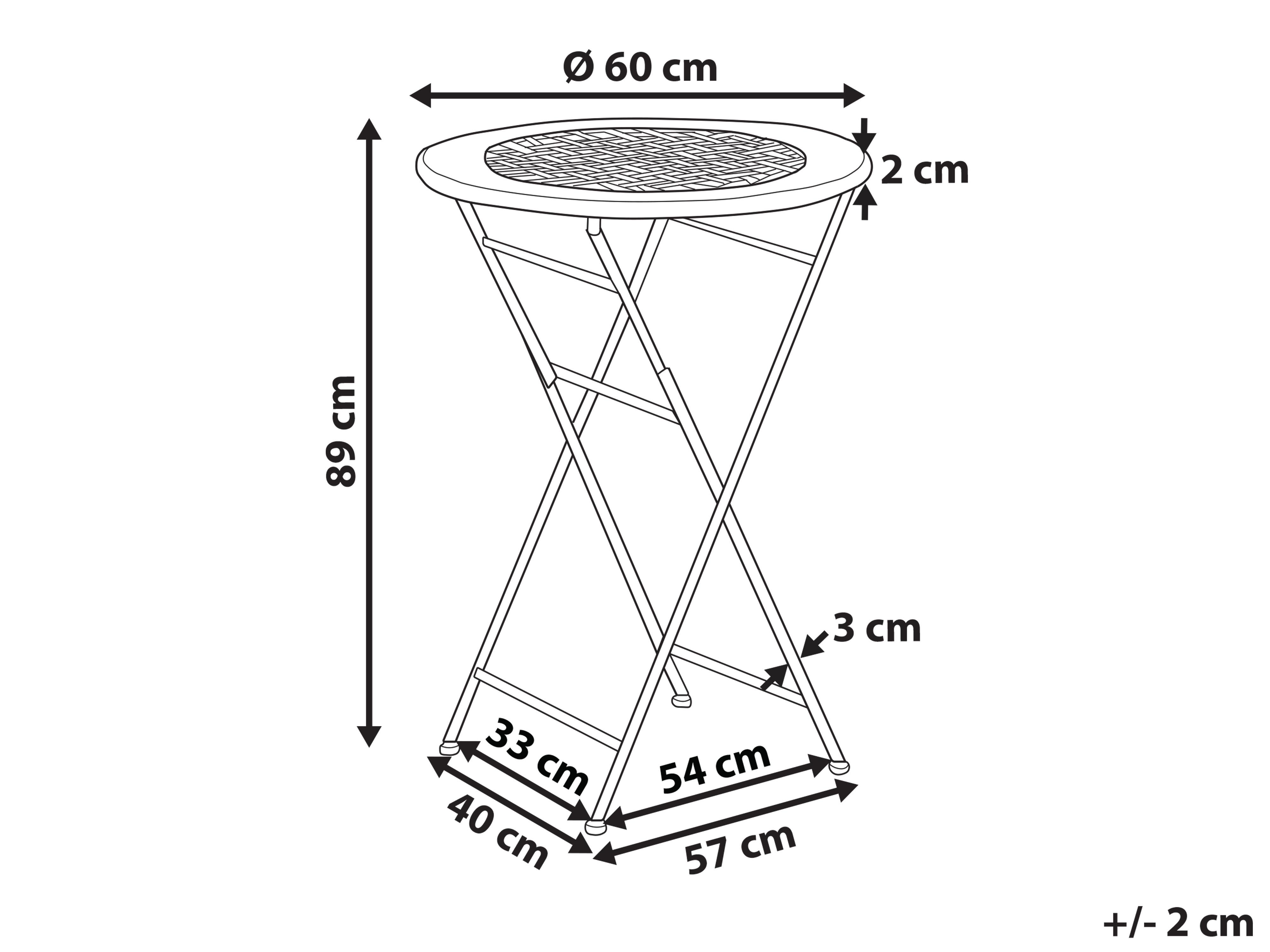 Beliani Table de bar de jardin en Métal Rétro BIVIO  