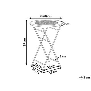 Beliani Table de bar de jardin en Métal Rétro BIVIO  