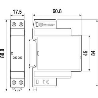 Finder  Relè a impulso Guida DIN   1 NA 230 V/AC 3700 VA 