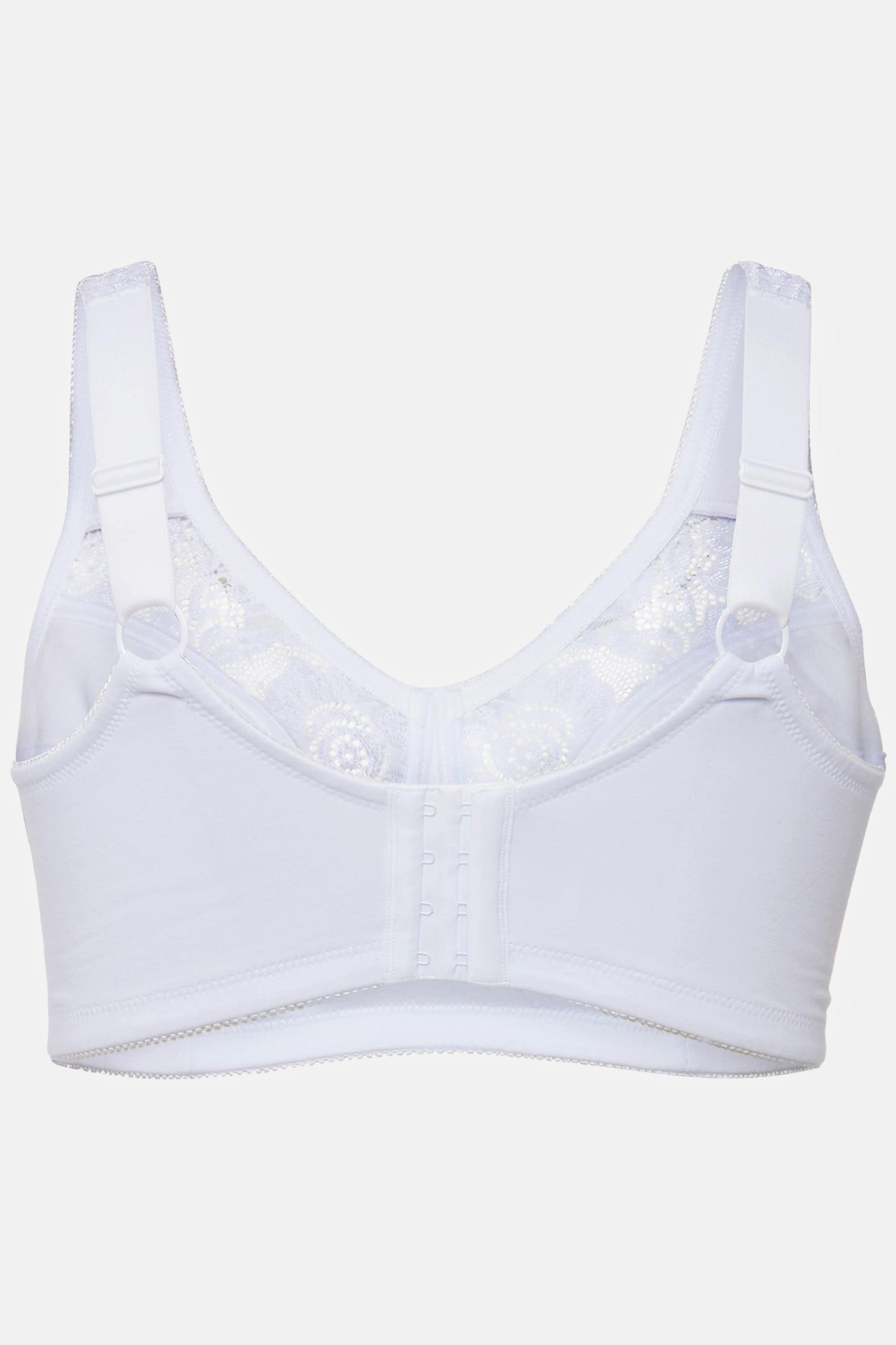 Ulla Popken  Reggiseno sostenitivo modello Kelly senza ferretto con pizzo e coppa C-E 