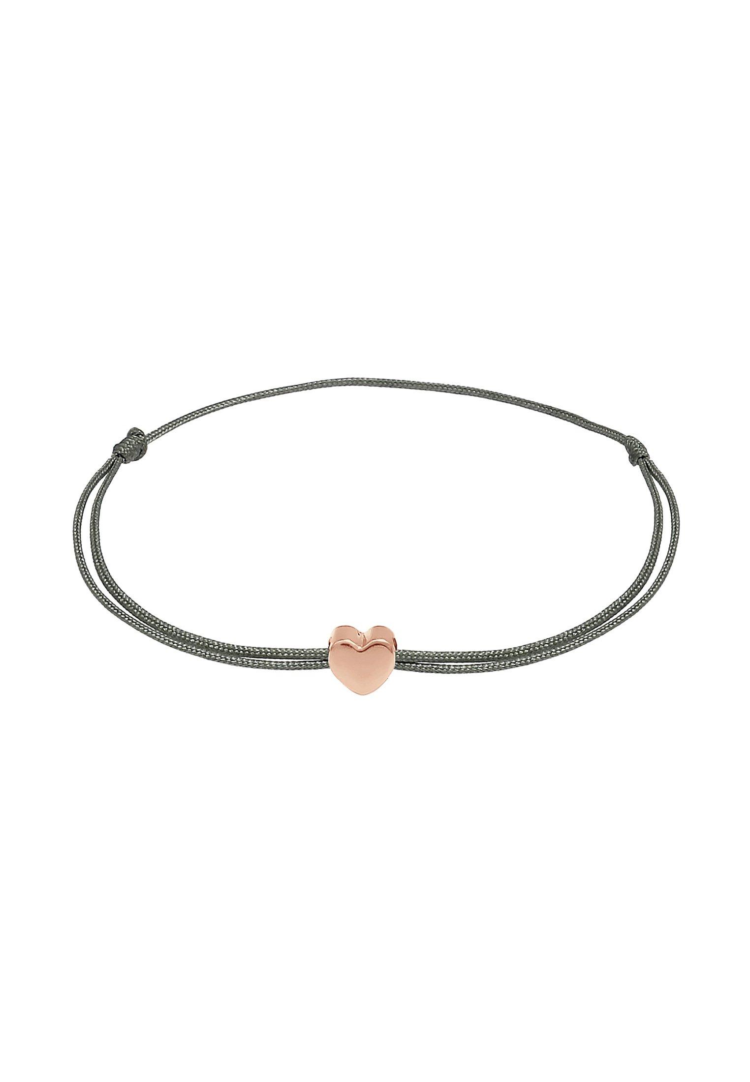 Image of Armband Herz Liebe Textilband Damen Goldrosa 16cm