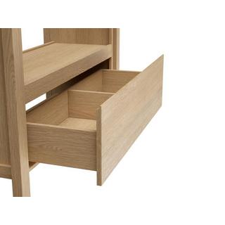 Vente-unique Meuble sous vasque avec niche de rangement et planche - 120 cm - Placage chêne - COSMOTI  