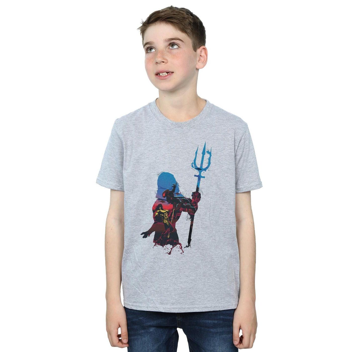 DC COMICS  Aquaman Battle Silhouette TShirt 