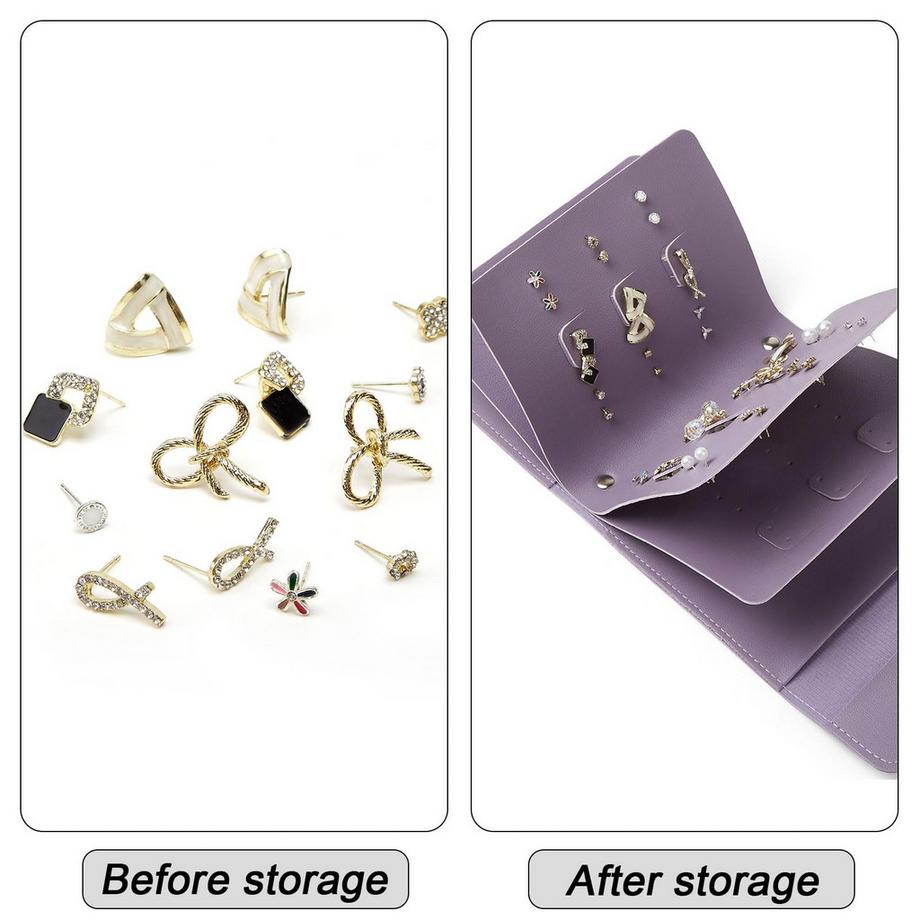 Only-bags.store  Ohrring-Aufbewahrung Ohrring-Ordner Kleines Buch Aufbewahrungstaschen 