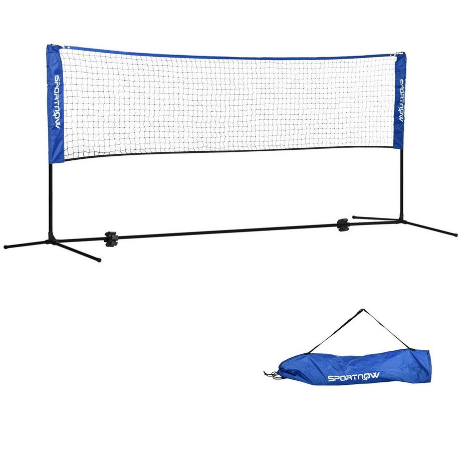 Northio  Set Rete Da Badminton Rete Da Tennis Pieghevole, Rete Da Badminton Per Interni Ed Esterni Regolabile In Altezza 103/120/155H Cm, Rete Da Pallavolo In Metallo Poliestere Blu 