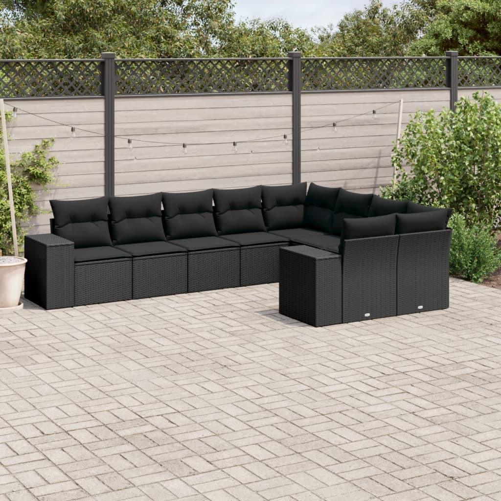 VidaXL set divano da giardino Polirattan  