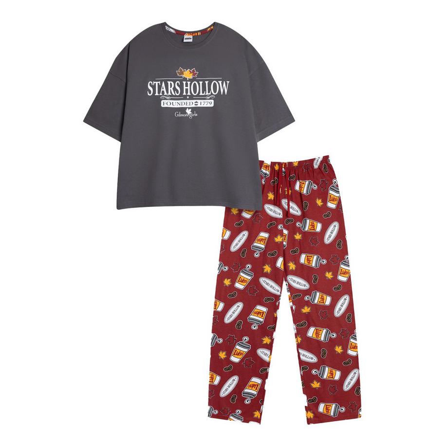 Stars Hollow Schlafanzug Mit Langer Hose, Kurzärmlig