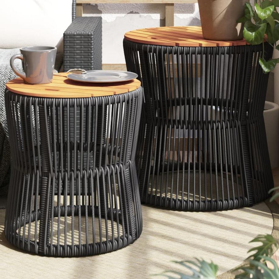 VidaXL tavolino da giardino Polirattan  
