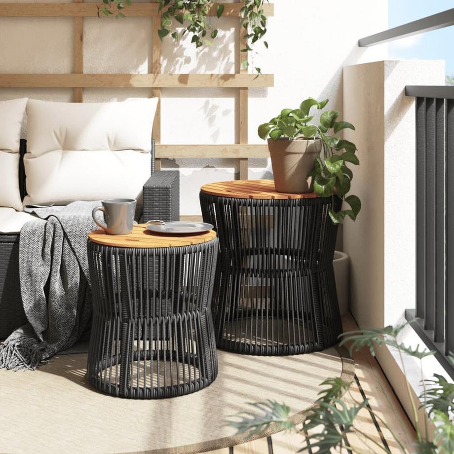 VidaXL tavolino da giardino Polirattan  
