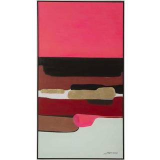 KARE Design Gerahmtes Bild Abstract Shapes pink 73x143  