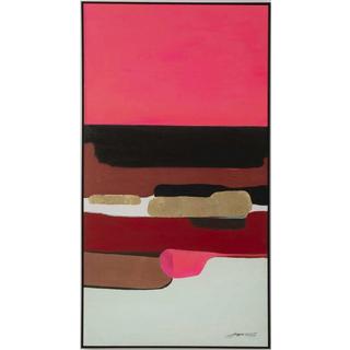 KARE Design Tableau encadré Abstract Shapes rose 73x143  