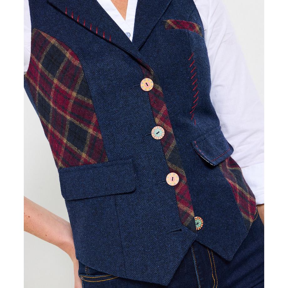 Joe Browns Gilet Heritage a Quadri Mix and Match  