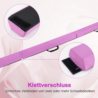 Northix  210 cm Schwebebalken Gymnastikbalken klappbar Turnbalken rutschfest Balance Beam bis 73 kg Lila 
