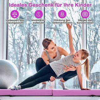 Northix  210 cm Schwebebalken Gymnastikbalken klappbar Turnbalken rutschfest Balance Beam bis 73 kg Lila 