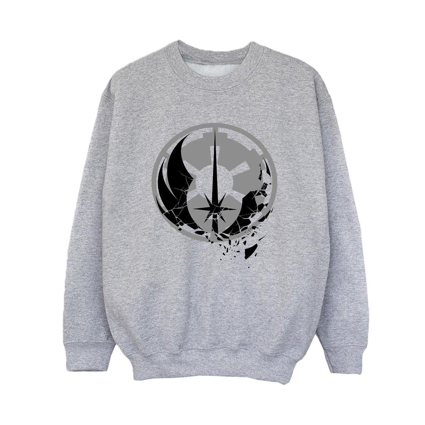 Image of Obiwan Kenobi Fractured Logos Sweatshirt Jungen Grau 152-158