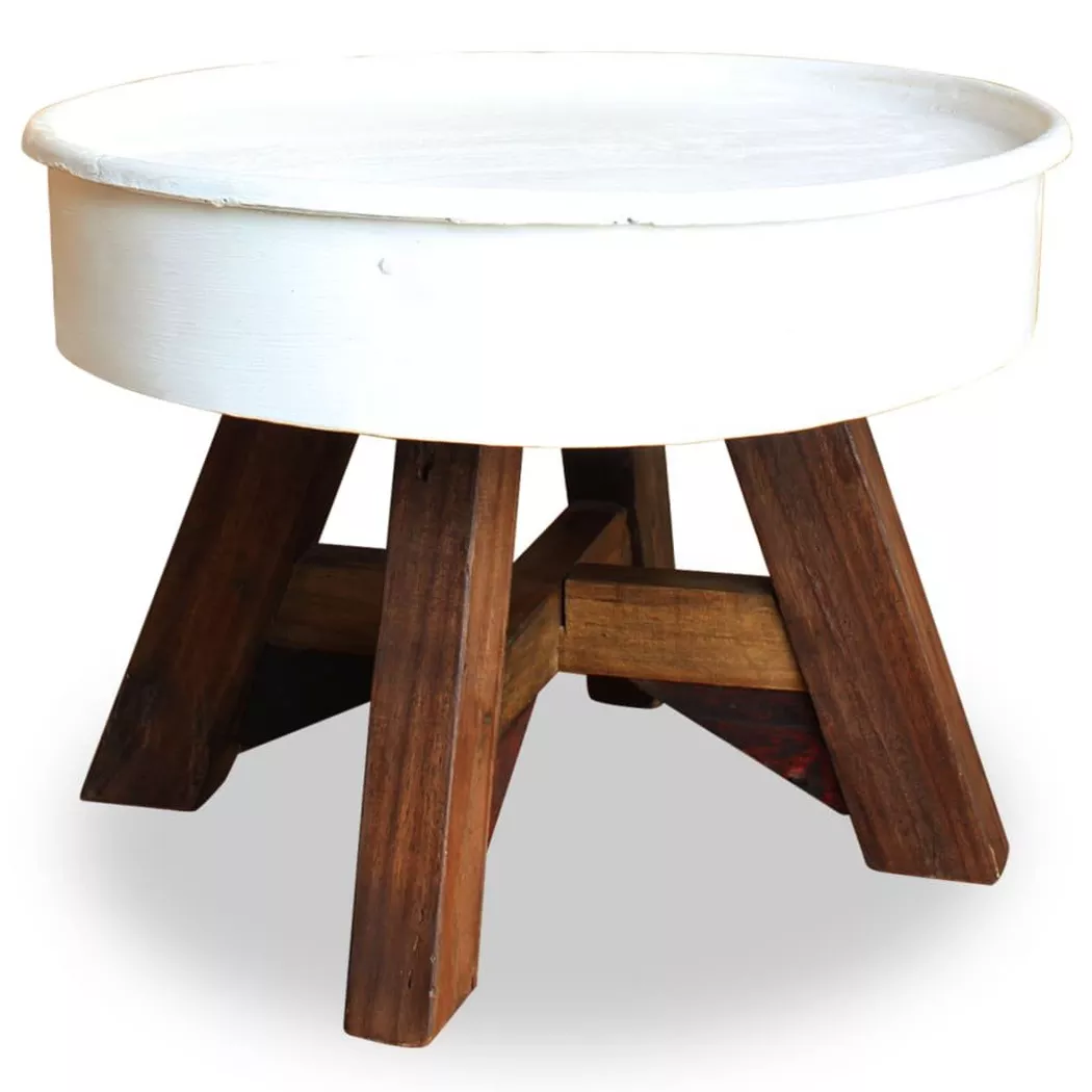 VidaXL - Table basse métal, One Size, Blanc