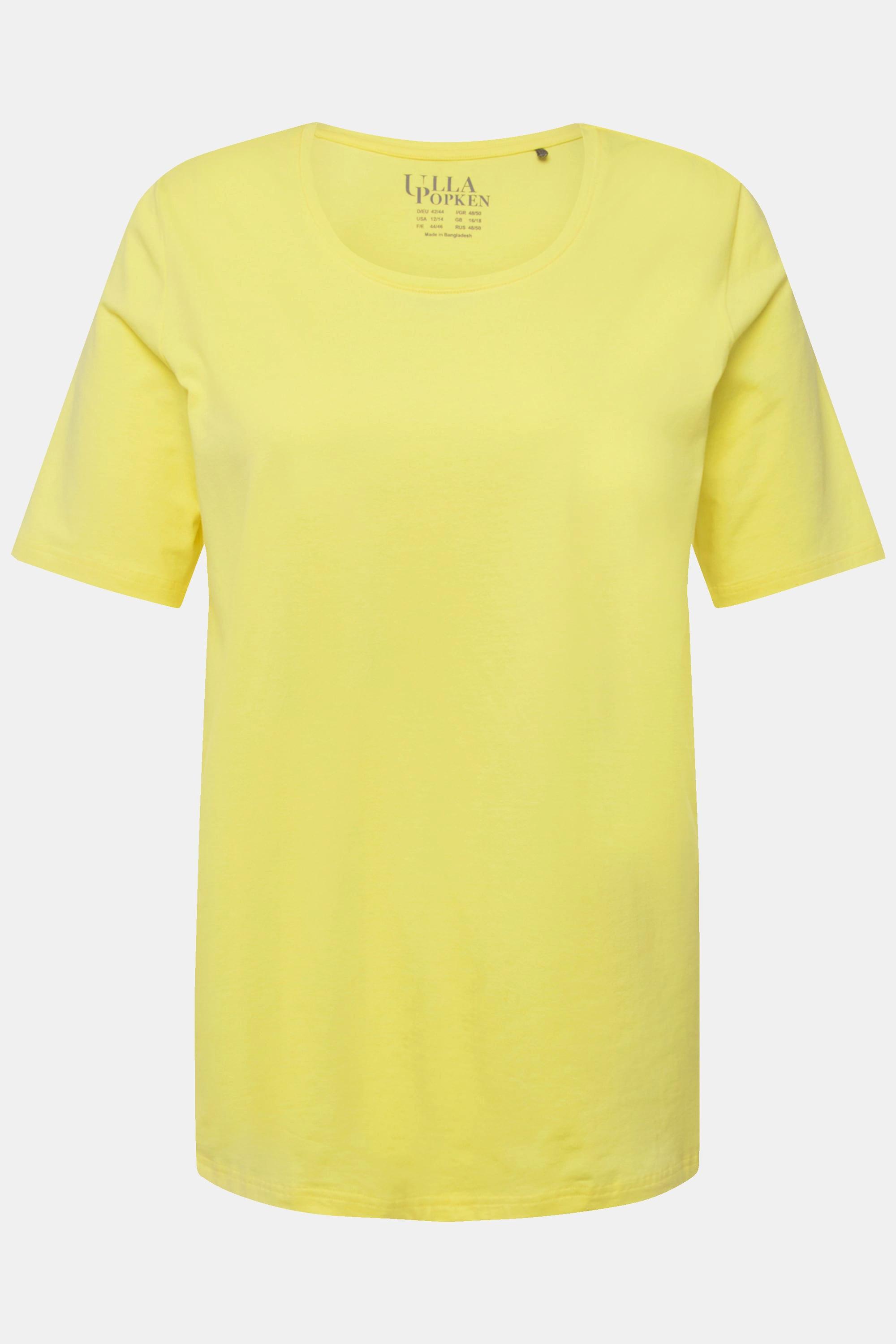 Ulla Popken  T-Shirt, A-Linie, Rundhalsausschnitt, Halbarm 