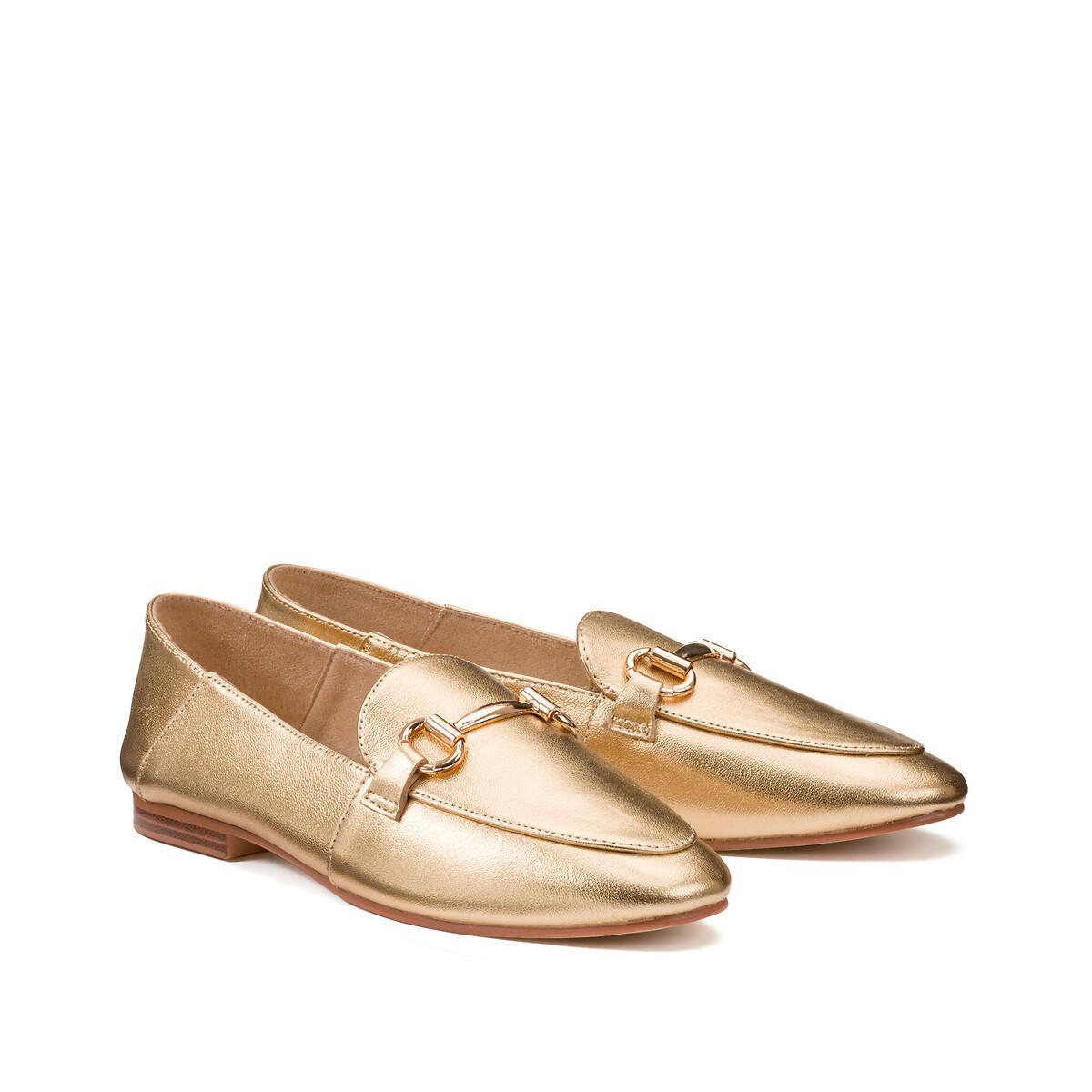 Image of Leder-loafer Mit Morsetti Damen Gold 41