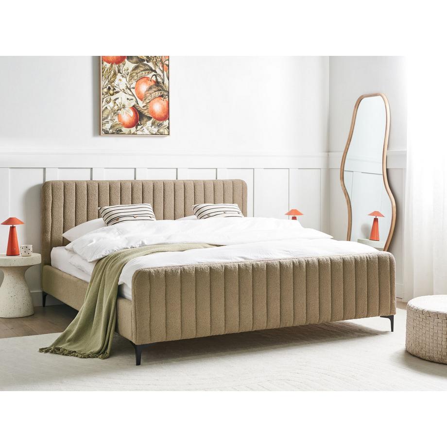 Beliani Letto en Bouclé  LUNAN  