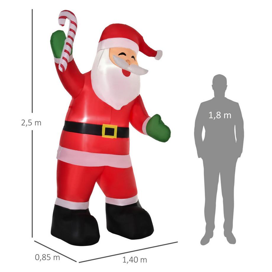 HOMCOM Aufblasbarer Weihnachtsmann  