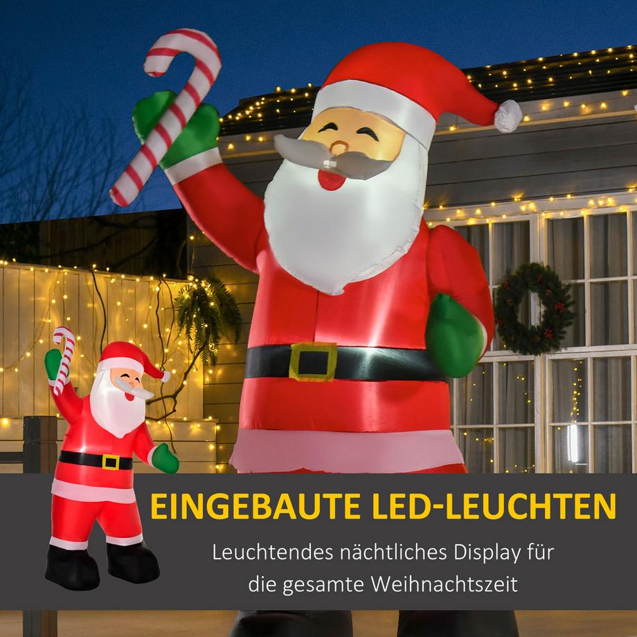HOMCOM Aufblasbarer Weihnachtsmann  