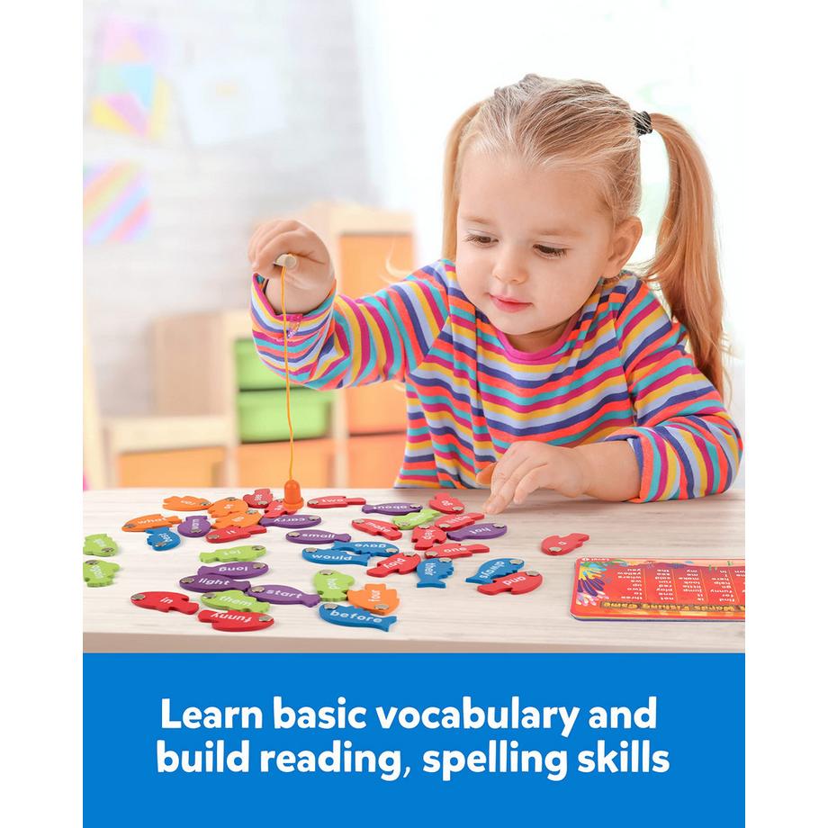Activity-board  Hölzerne magnetische Fischerei Sight Words Learning Game 