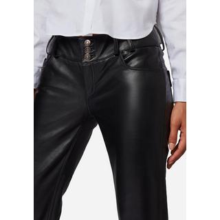 RICANO  Pantaloni in pelle da donna Skinny Pant, vita bassa classica 