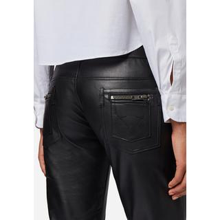 RICANO  Pantaloni in pelle da donna Skinny Pant, vita bassa classica 