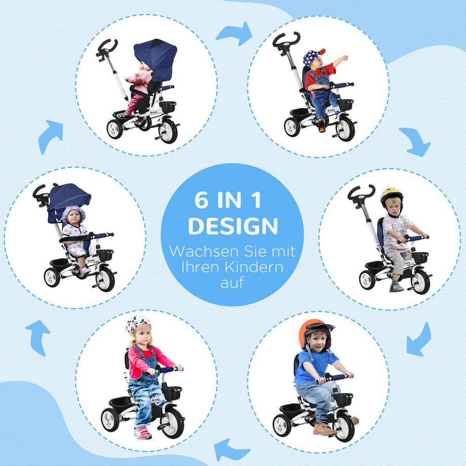 HOMCOM  Tricycle pour enfants 