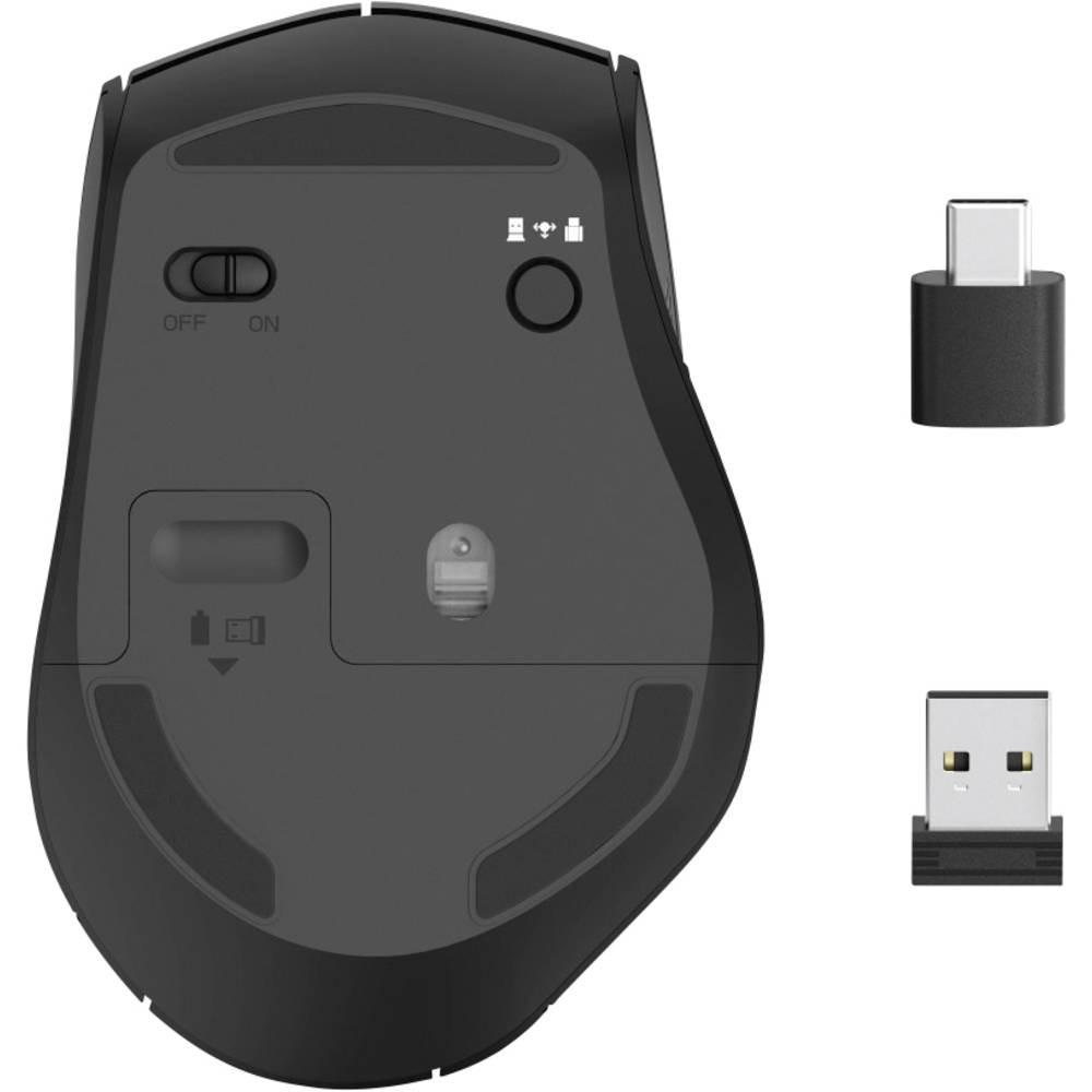 hama  Mouse HAMA Wireless Dual Mode USB-C/USB-A 6 pulsanti Nero 