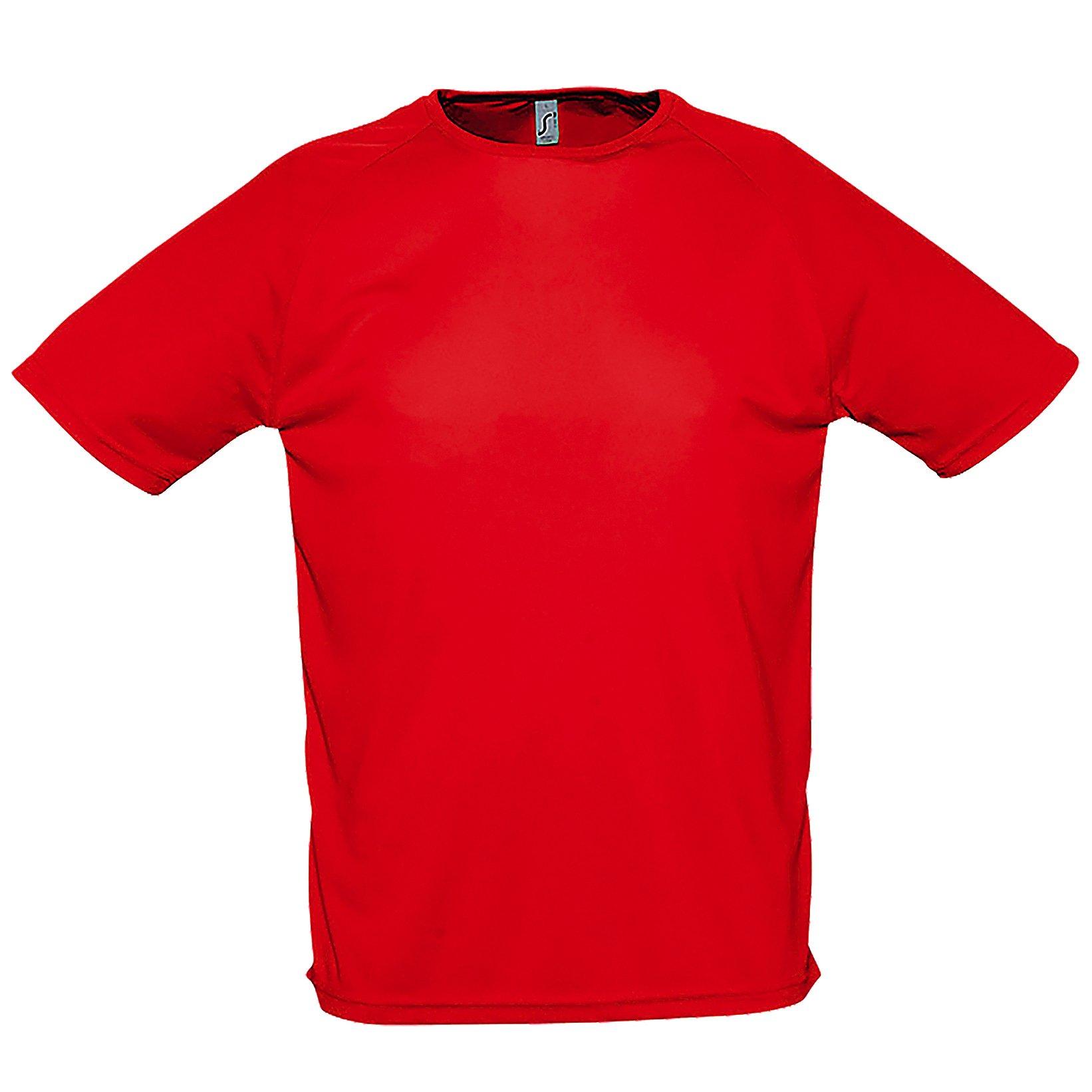 Image of Sporty Performance Tshirt, Kurzarm, Rundhals Herren Rot Bunt S