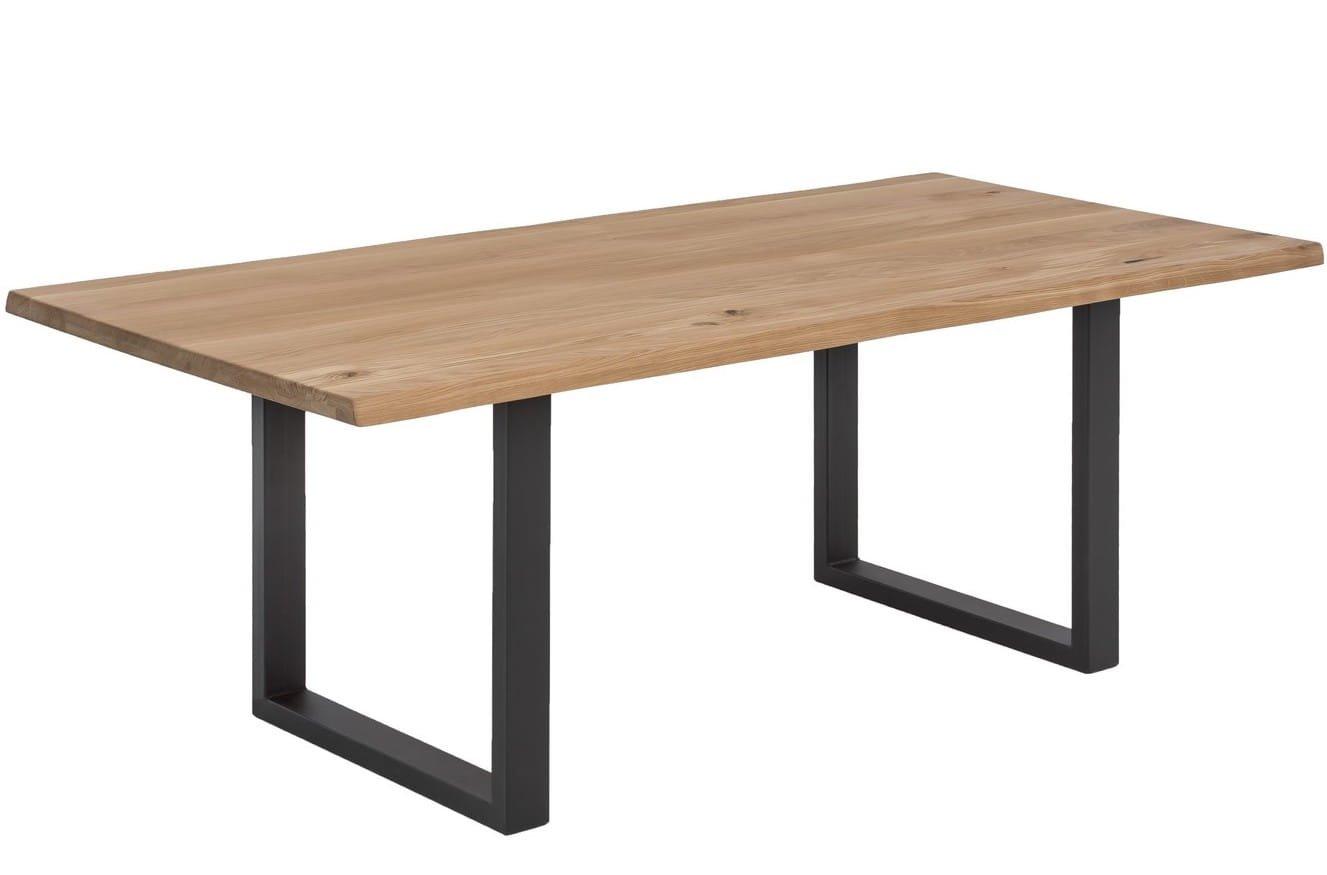 mutoni Tavolo da pranzo unico rovere selvatico nero 160x90  