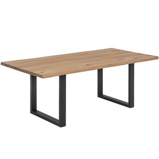 mutoni Tavolo da pranzo unico rovere selvatico nero 160x90  