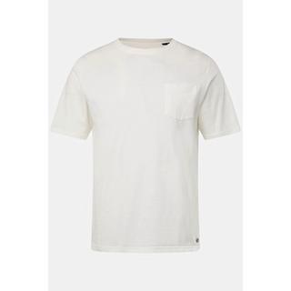 JP1880  T-shirt in jersey fiammato con scollo a girocollo e mezze maniche, fino alla tg. 8XL 