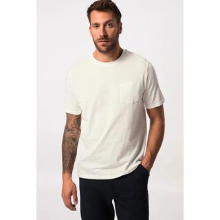 JP1880  T-shirt in jersey fiammato con scollo a girocollo e mezze maniche, fino alla tg. 8XL 