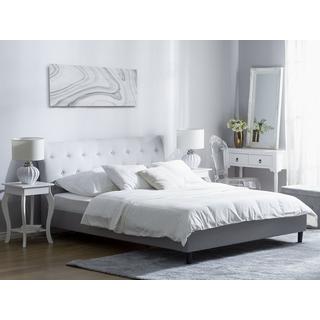 Beliani Bett mit Lattenrost aus Polyester Modern SAVERNE  