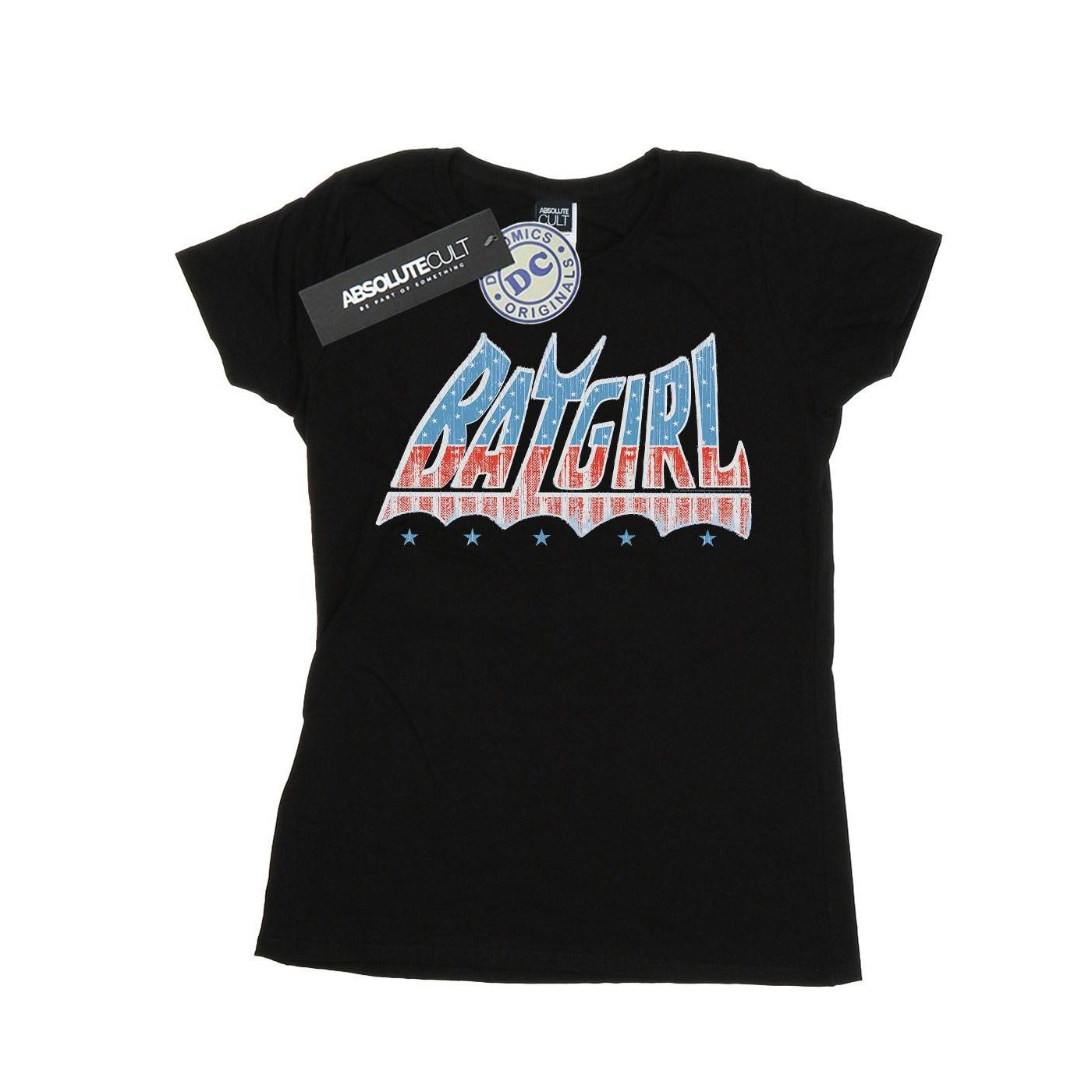 Image of Batgirl American Logo Tshirt Damen Schwarz XXL