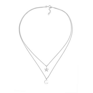 Elli  Collier Enfants Couches Étoile Demi-Lune Pendentif Avec Cristal 