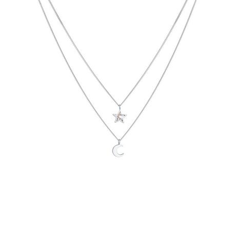 Elli  Collier Enfants Couches Étoile Demi-Lune Pendentif Avec Cristal 