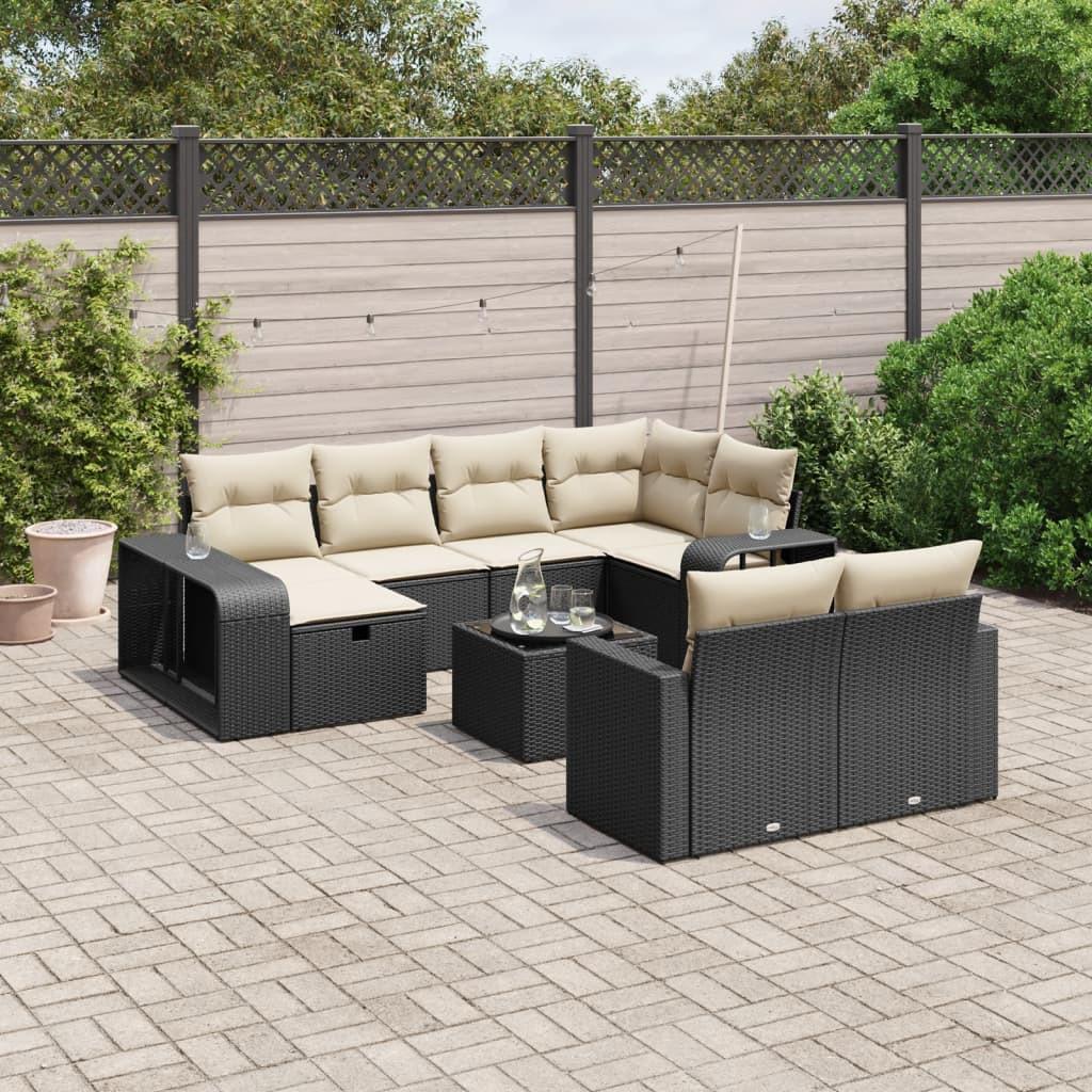 VidaXL set divano da giardino Polirattan  