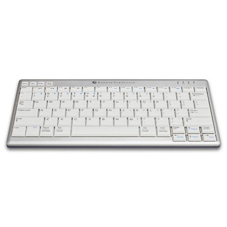 BakkerElkhuizen  UltraBoard 950 Wireless Tastatur Bluetooth QWERTZ Schweiz Hellgrau, Weiß 