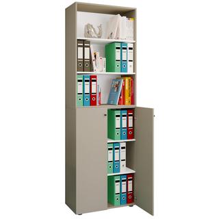 VCM Büroschrank Bücher Ordner Aktenschrank Büromöbel Schrank Lona 6-fach Drehtüren Regal  