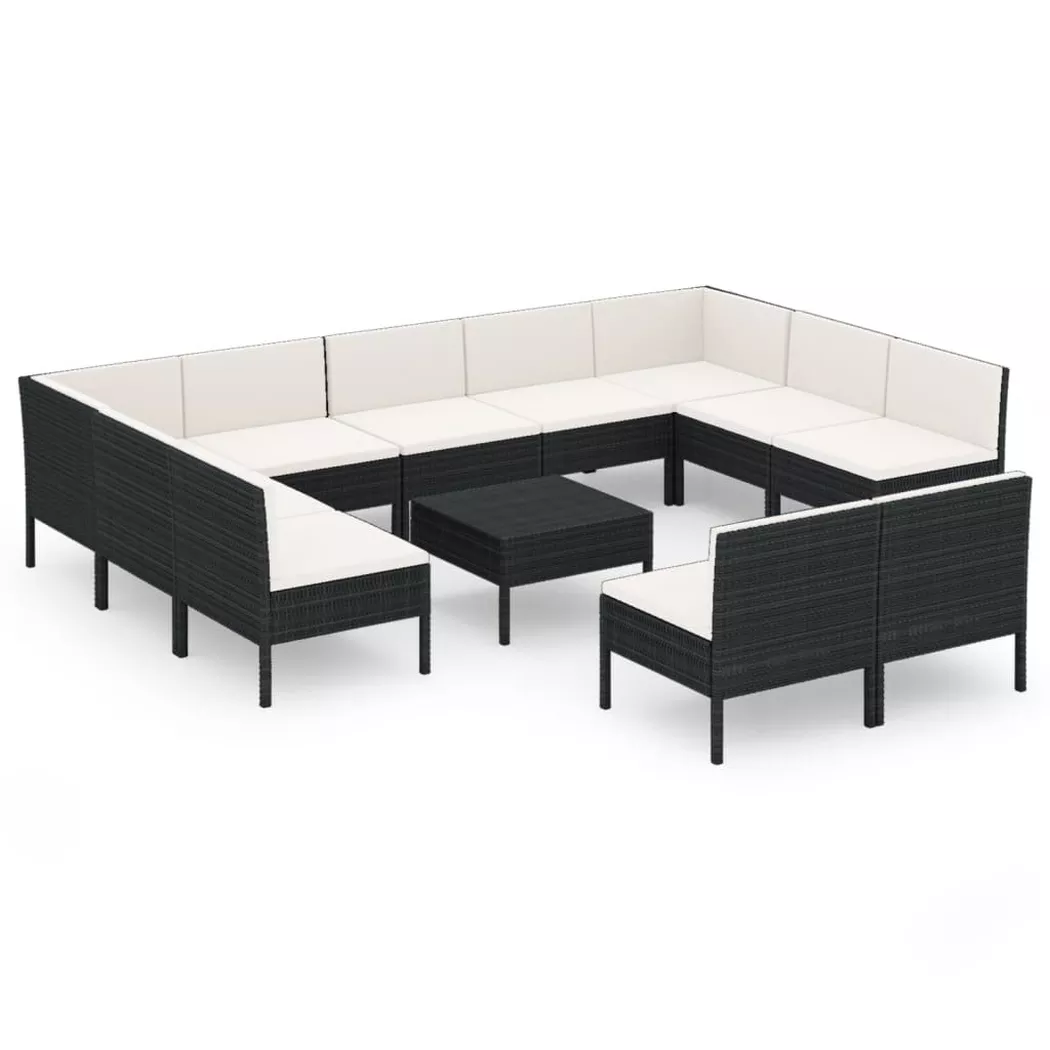 VidaXL - set da giardino, One Size, Nero